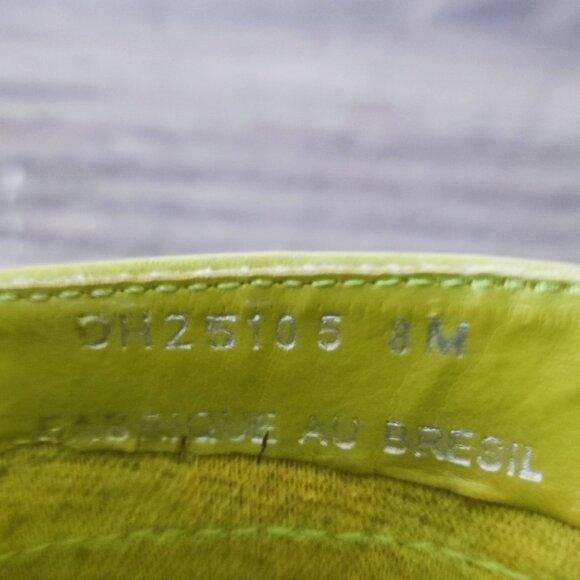 Denver Hayes Brazil 2" High Heel Slide Sandals Size 8 green Flat Slip On… - Picture 10 of 14